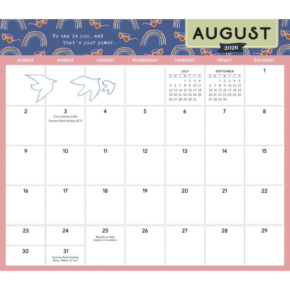 Go With the Flow 2026 Magnetic Wall Calendar Third Alternate Image
