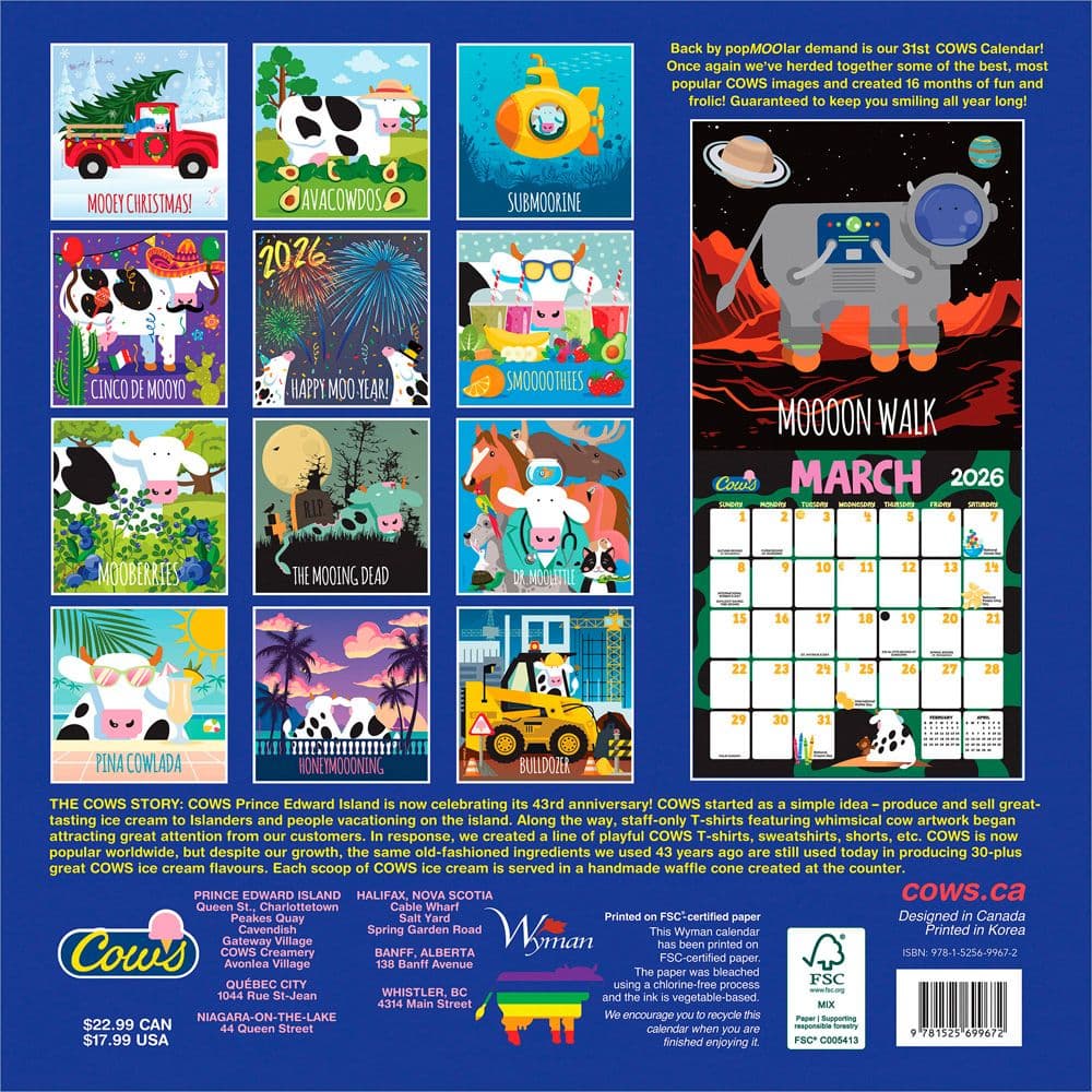 Cows Art 2026 Wall Calendar First Alternate Image