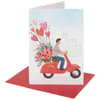 image Man on Vespa with Bouquet Valentine&#39;s Day Card Sixth Alternate Image width=&quot;1000&quot; height=&quot;1000&quot;