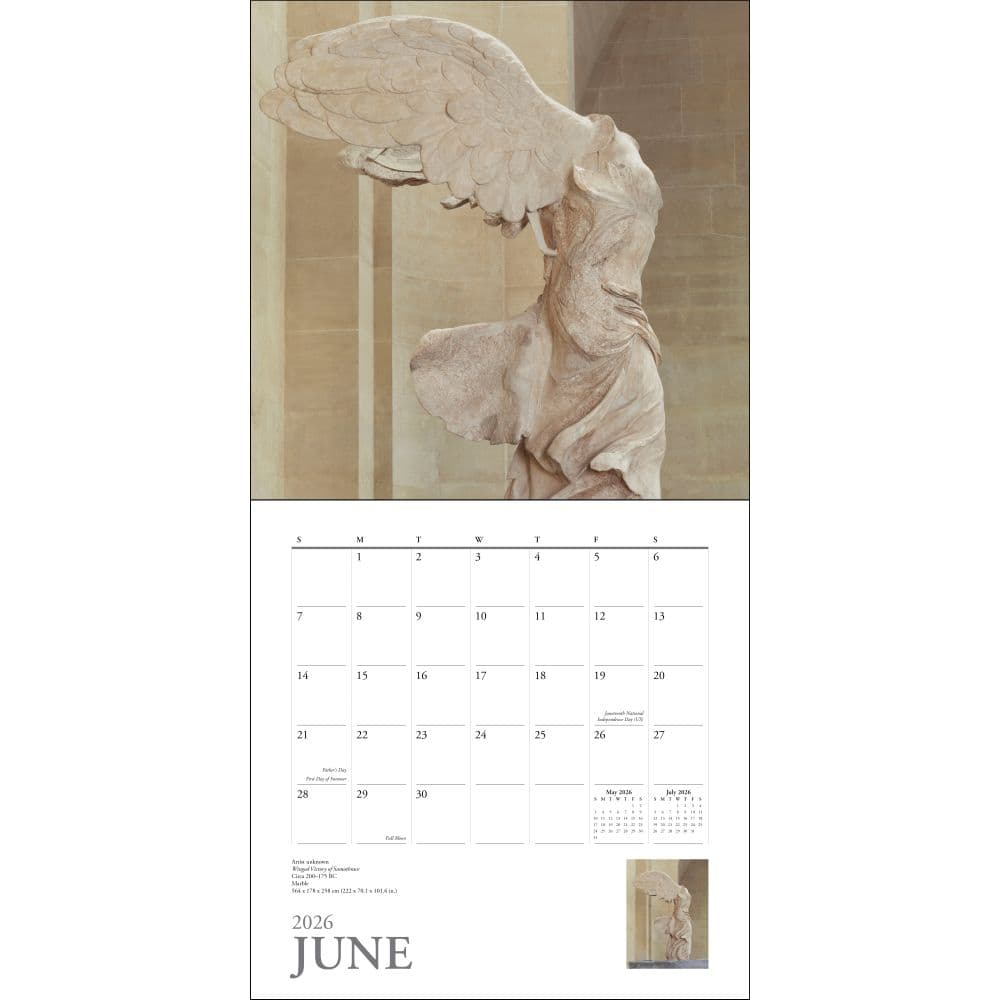 Great Works of the Louvre 2026 Wall Calendar Third Alternate Image