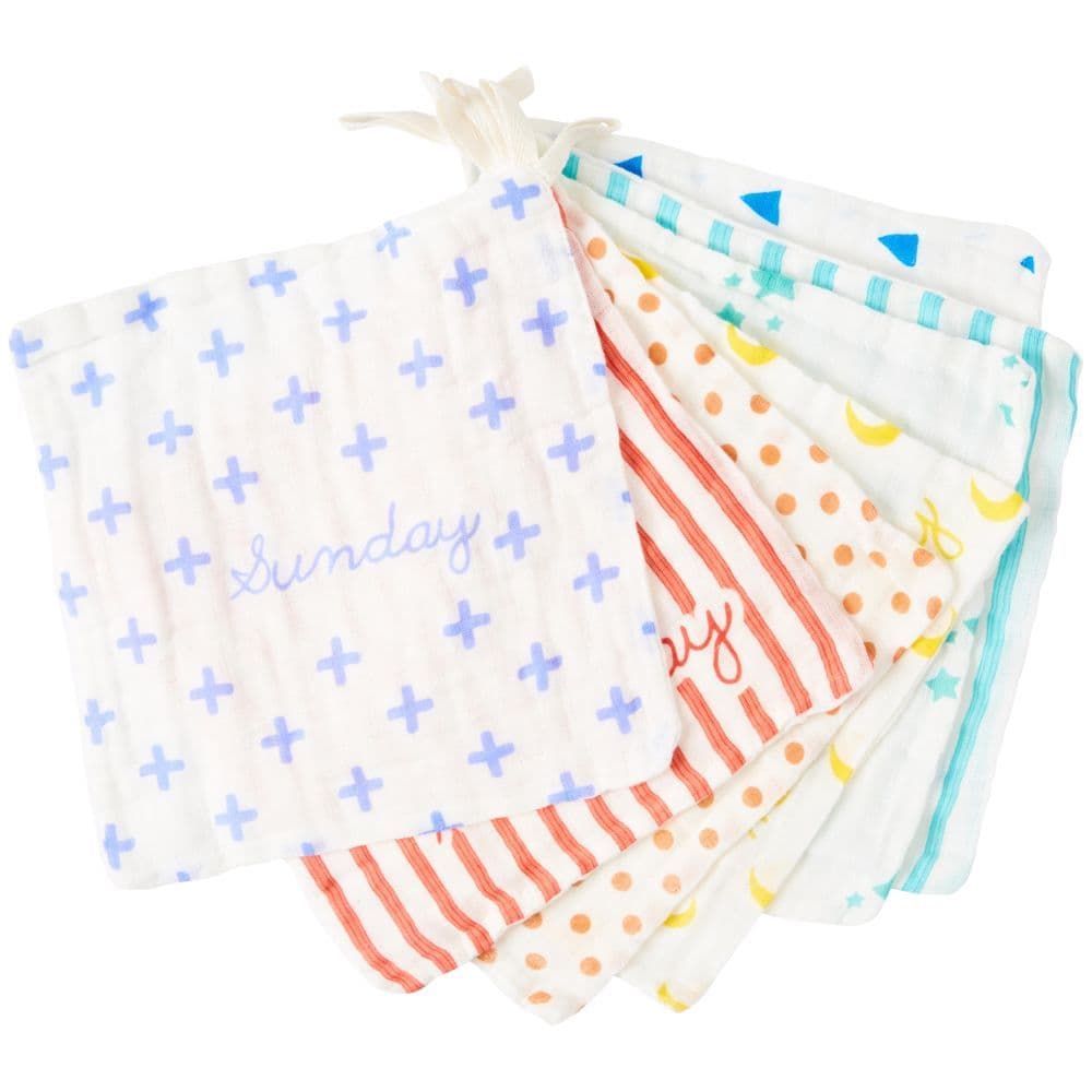 Sunshine Days Of The Week Washcloths Main Image