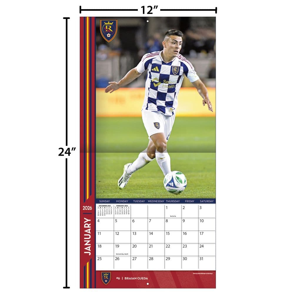 MLS Real Salt Lake 2026 Wall Calendar Fourth Alternate Image