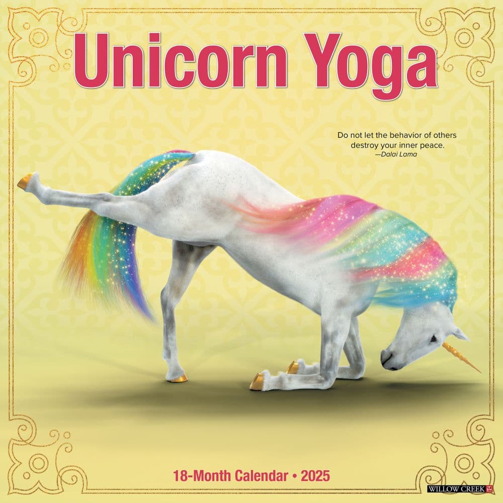 Unicorn Yoga 2025 Wall Calendar Main Product Image width=&quot;1000&quot; height=&quot;1000&quot;