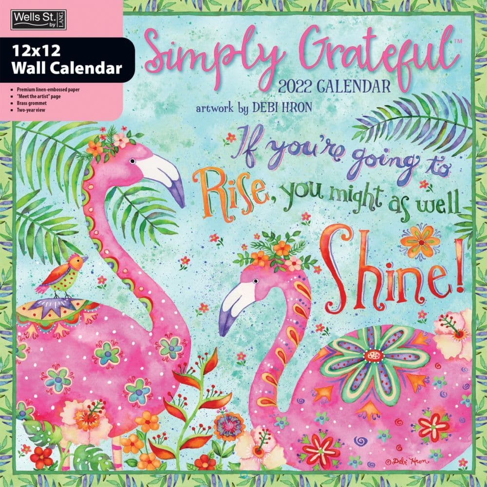 Simply Grateful 2022 Wall Calendar