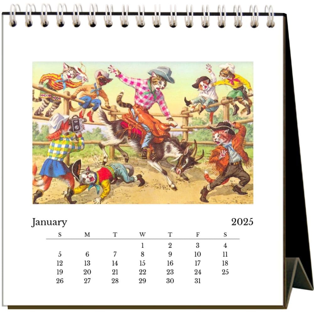 Crazy Cats 2025 Easel Desk Calendar Second Alternate Image width="1000" height="1000"