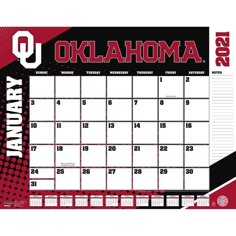 2021 Oklahoma Sooners Calendars