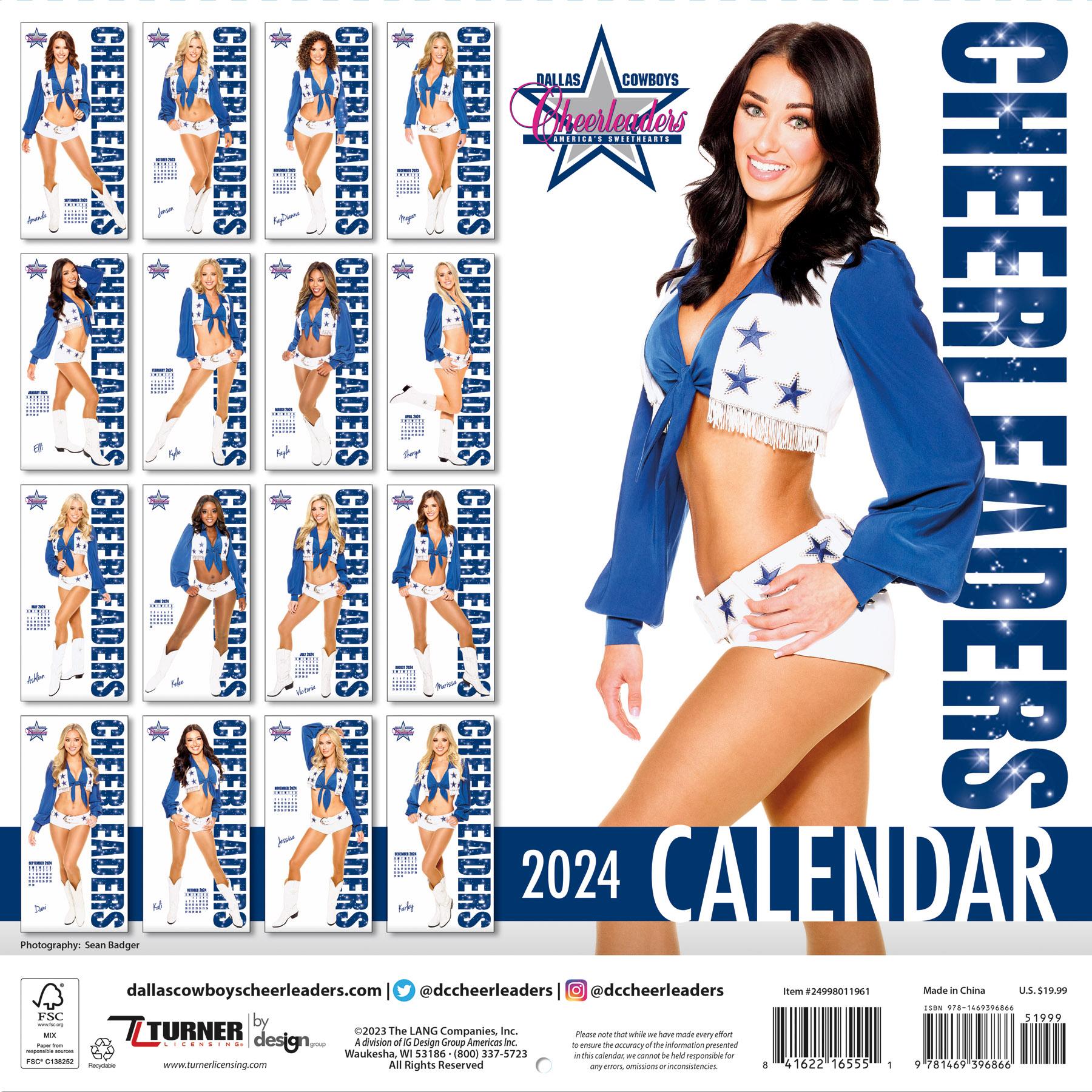 NFL Dallas Cowboys Cheerleaders 2024 Wall Calendar