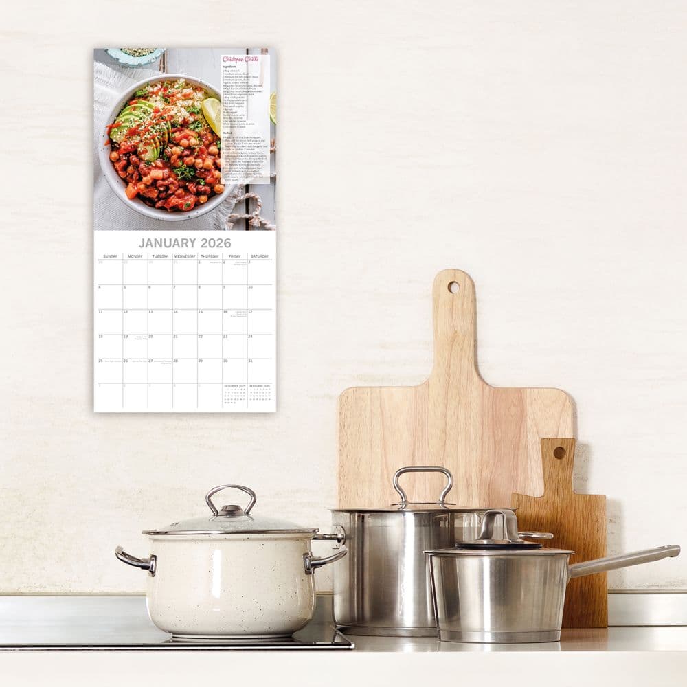 Tasty Vegan Recipes 2026 Wall Calendar Second Alternate Image
