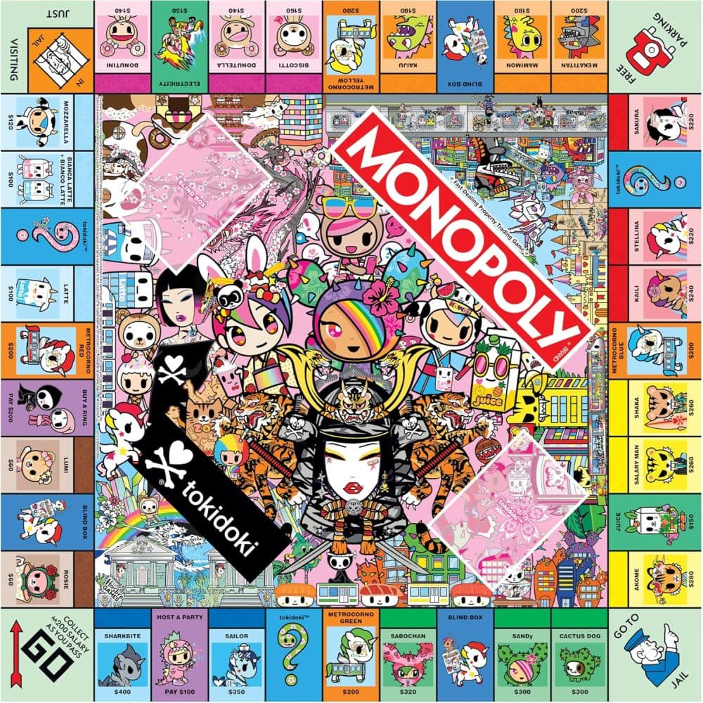 Monopoly Tokidoki Edition Board Game Second Alternate Image