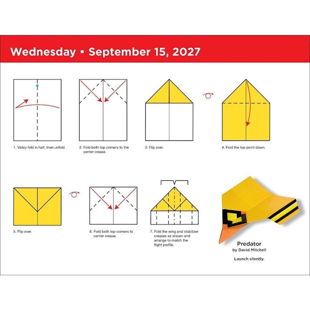 Paper Airplane 2027 Desk Calendar Fourth Alternate Image