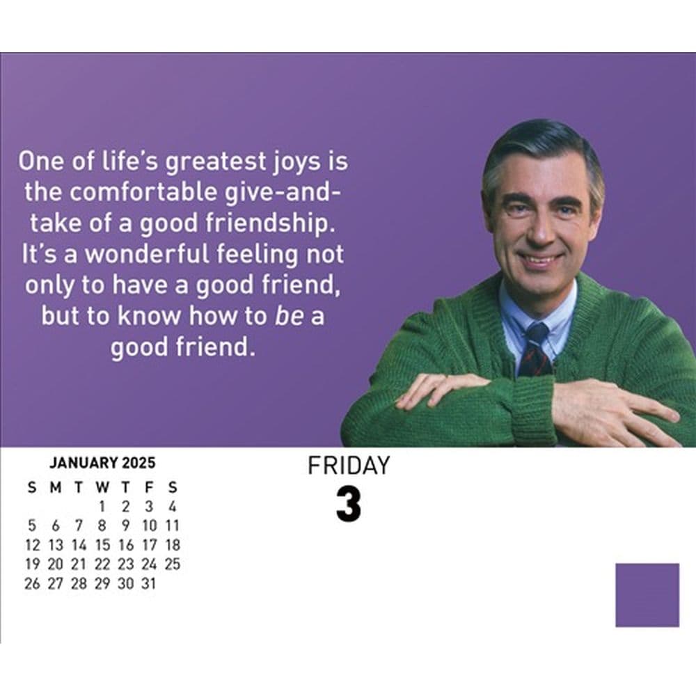 Mister Rogers 2025 Desk Calendar Fourth Alternate Image