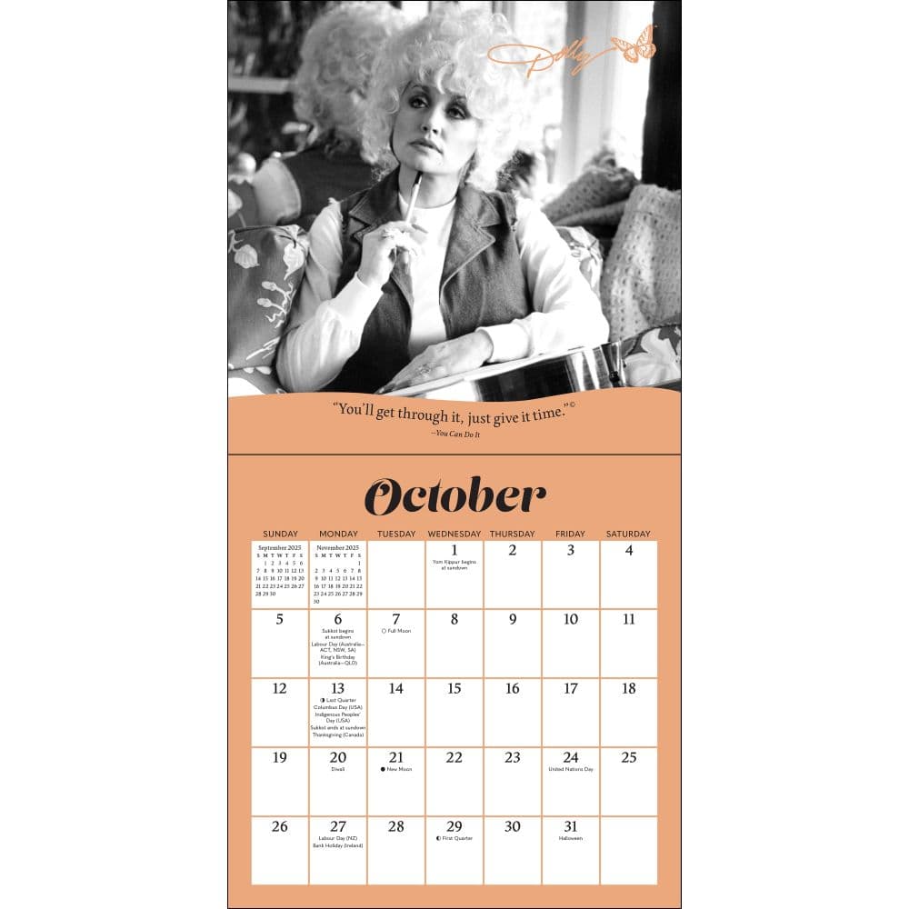 Dolly Parton 2025 Mini Wall Calendar Fourth Alternate Image