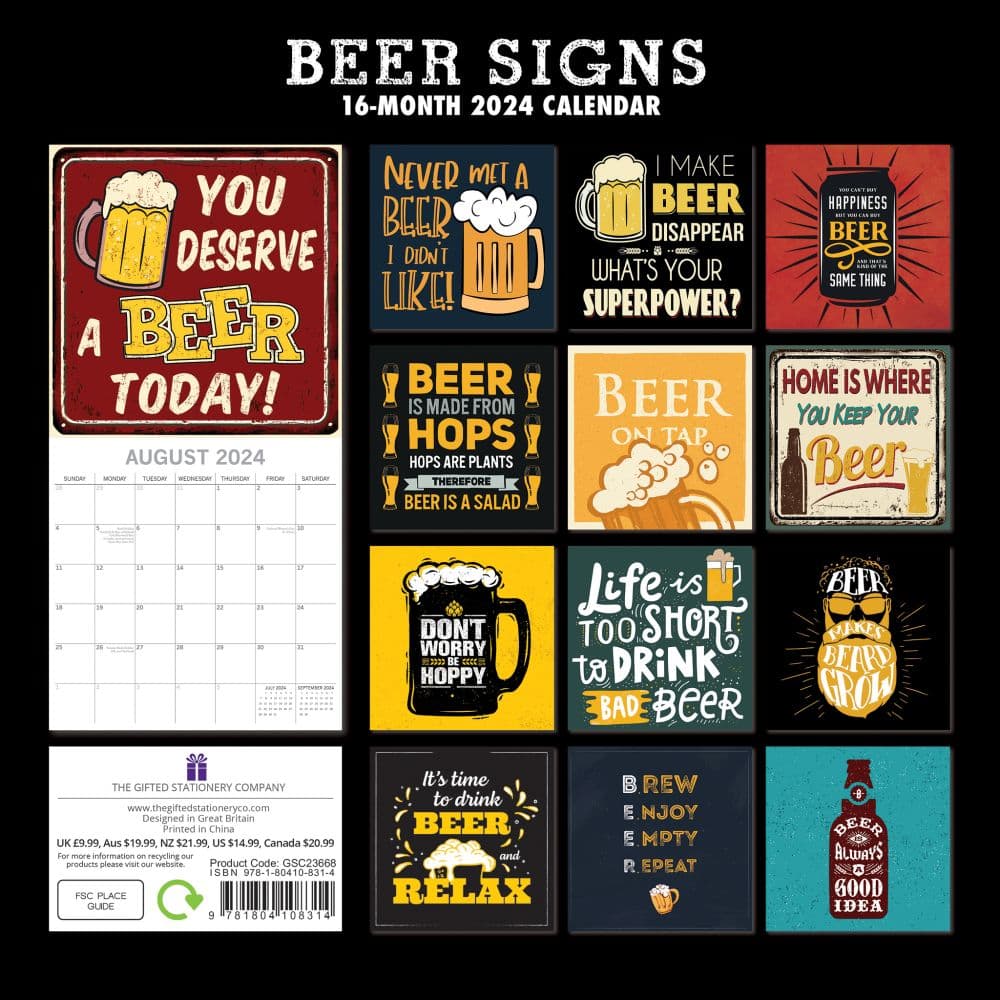 Beer Signs 2024 Wall Calendar First Alternate Image width=&quot;1000&quot; height=&quot;1000&quot;