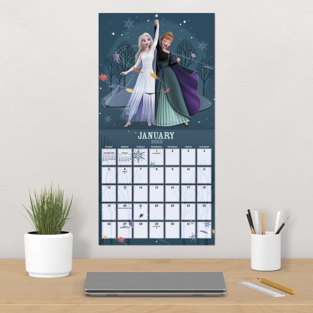 Disney Frozen 2025 Wall Calendar Alt4