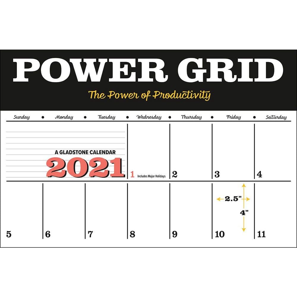 Power Grid Deluxe Wall Calendar