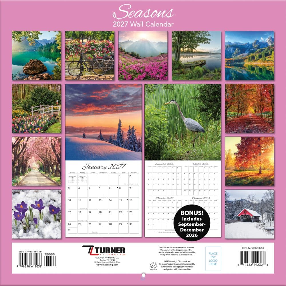 Seasons Photo 2027 Wall Calendar First Alternate Image