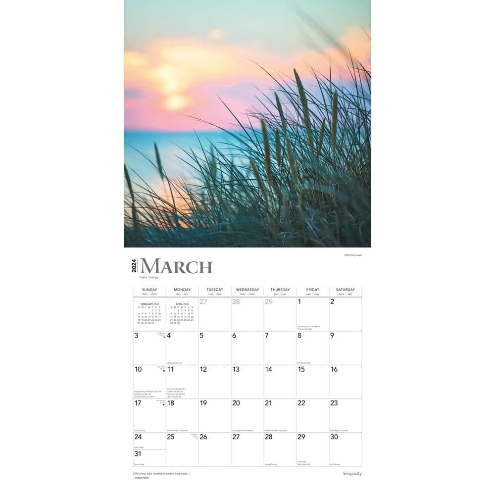 Simplicity 2024 Wall Calendar