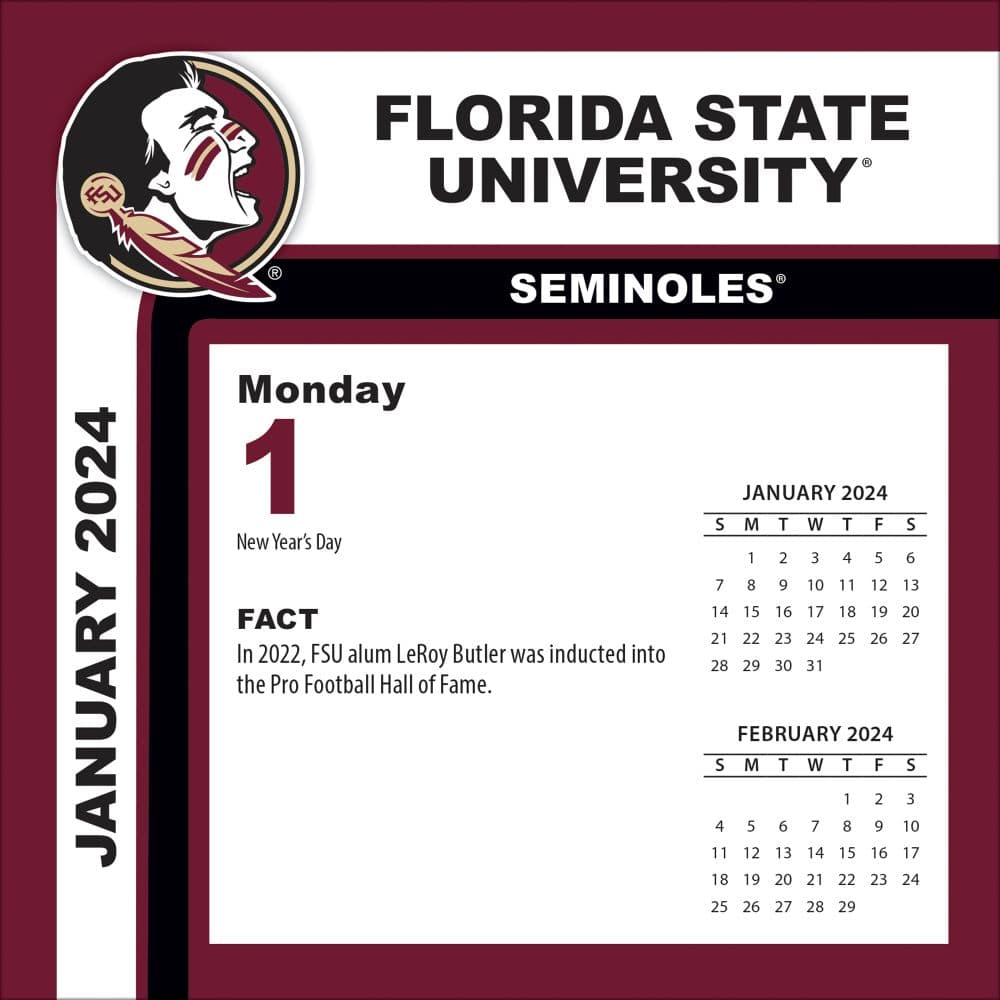 Florida State Seminoles 2024 Desk Calendar