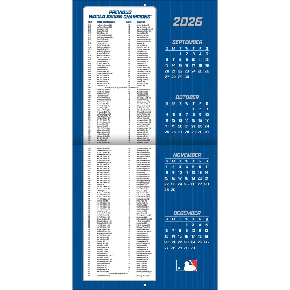 MLB Los Angeles Dodgers 2027 Wall Calendar Second Alternate Image