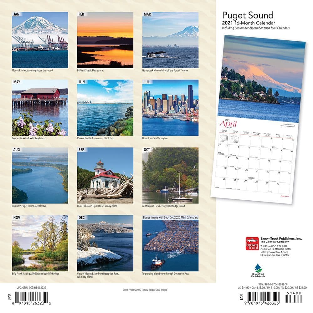 Puget Sound Wall Calendar Calendars com