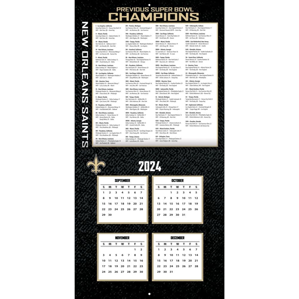 nfl-new-orleans-saints-2025-wall-calendar