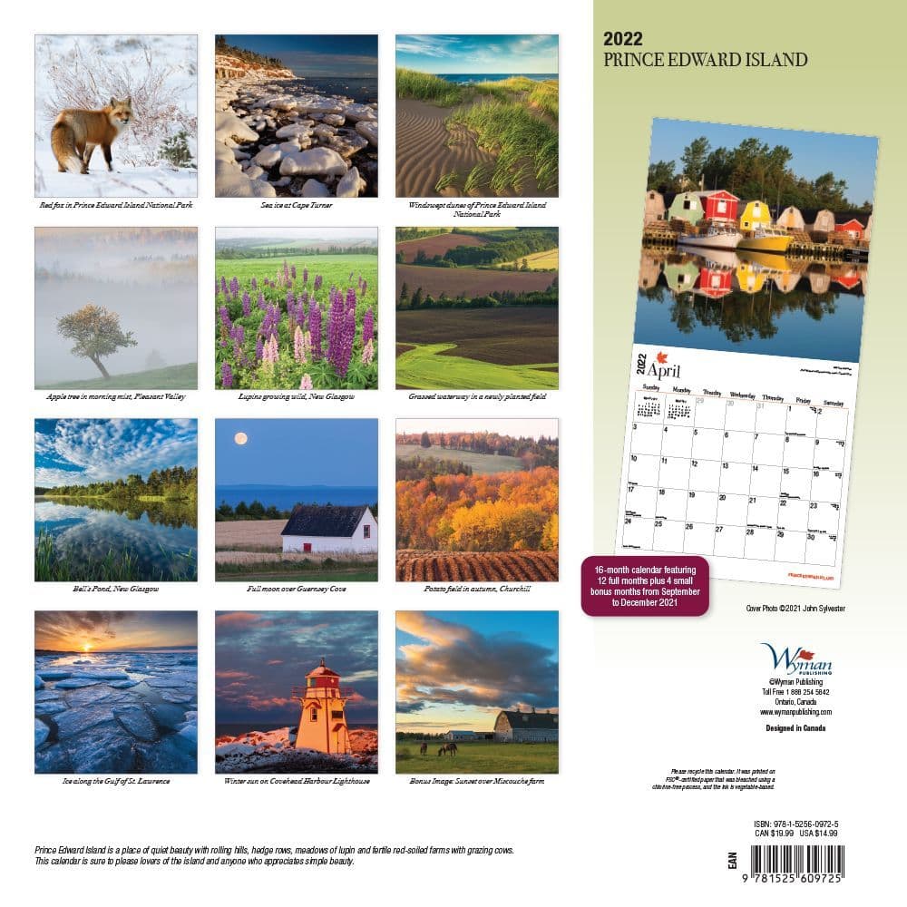 Prince Edward Island 2022 Wall Calendar - Calendars.com