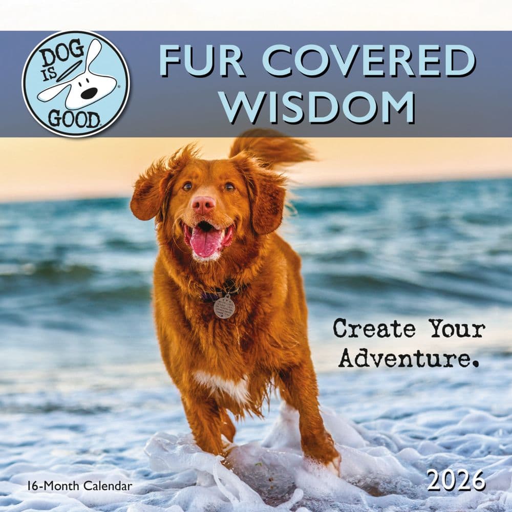 Dog is Good Fur Wisdom 2026 Wall Calendar Main Image