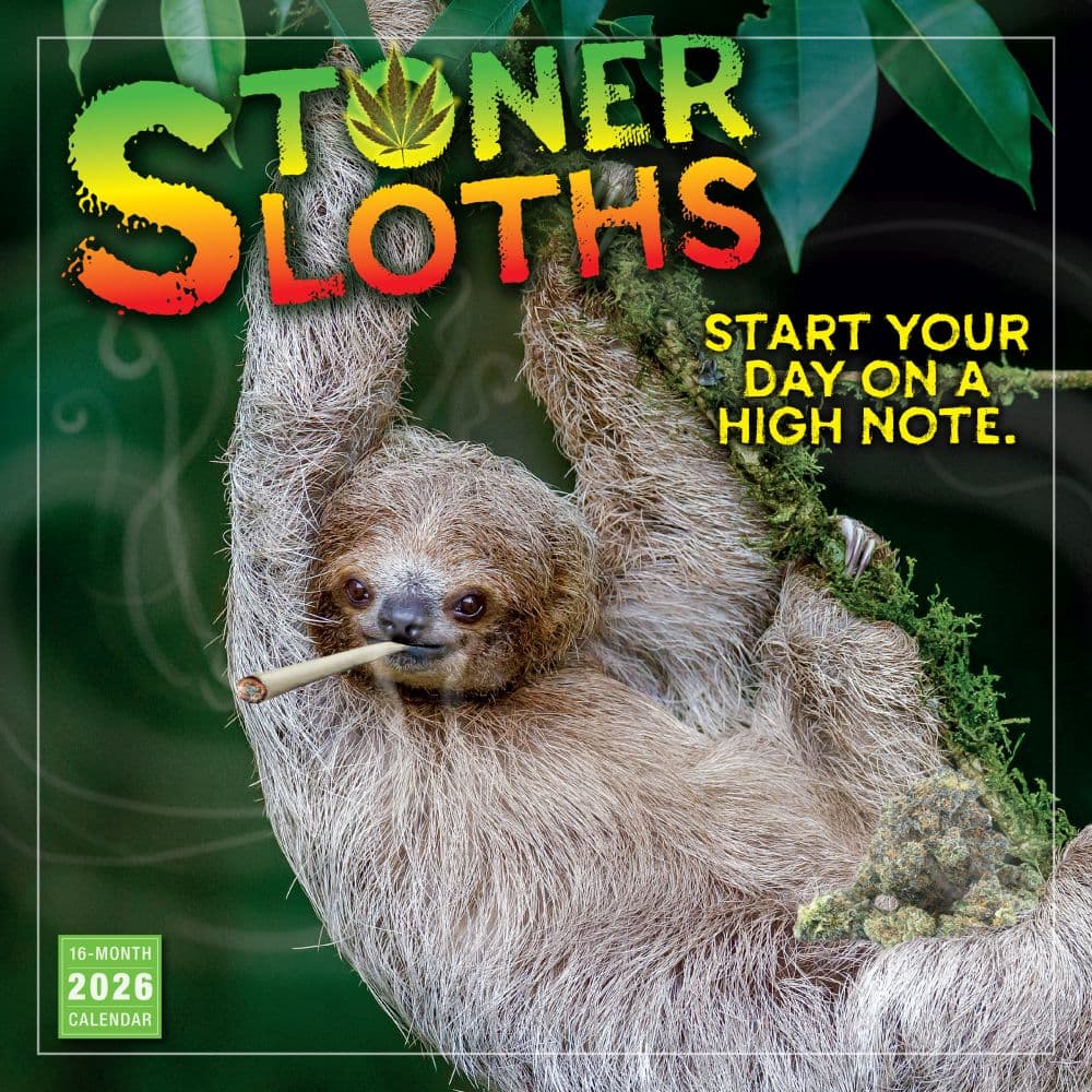 image Stoner Sloths 2026 Wall Calendar_Main Image