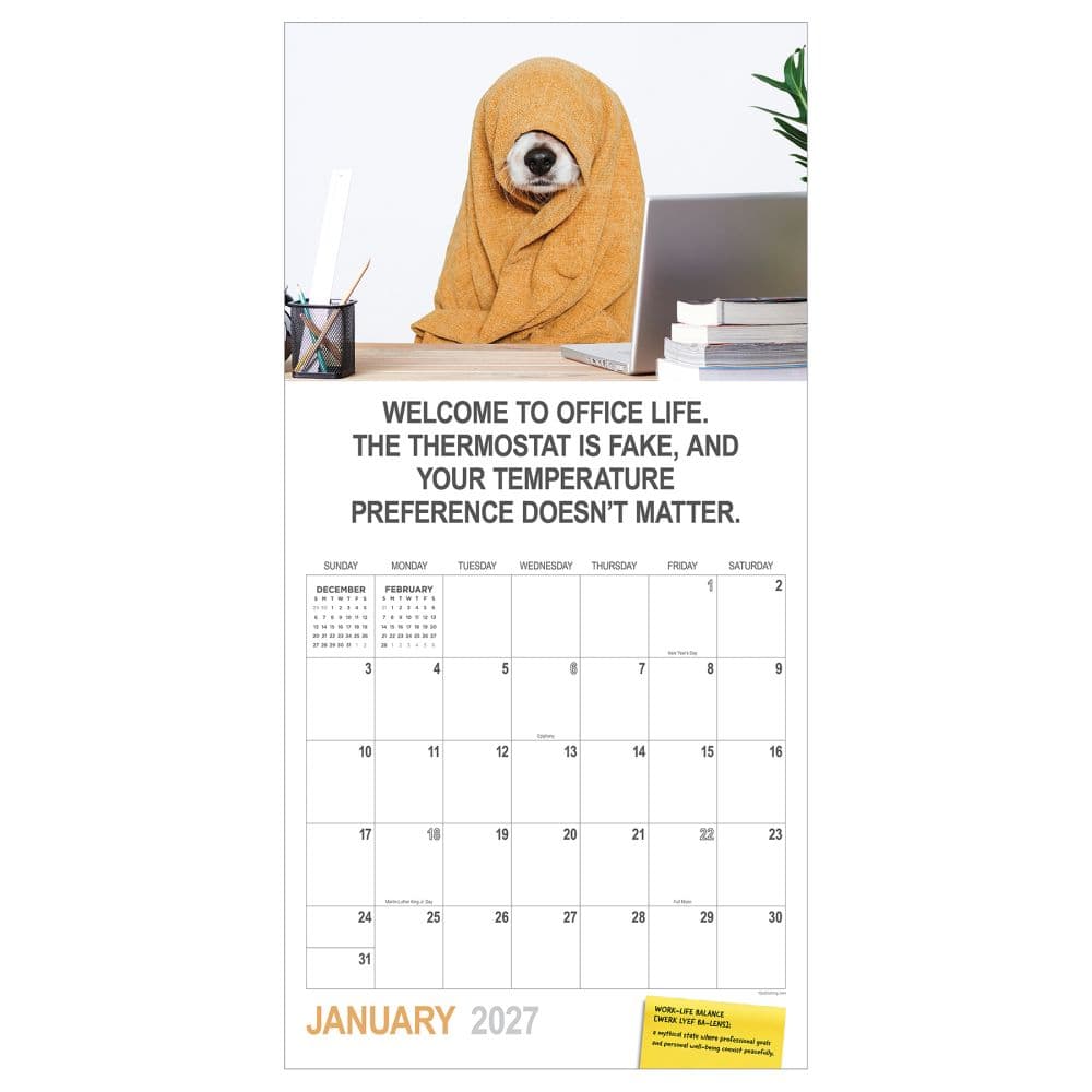 Desk Dogs 2027 Wall Calendar Second Alternate Image