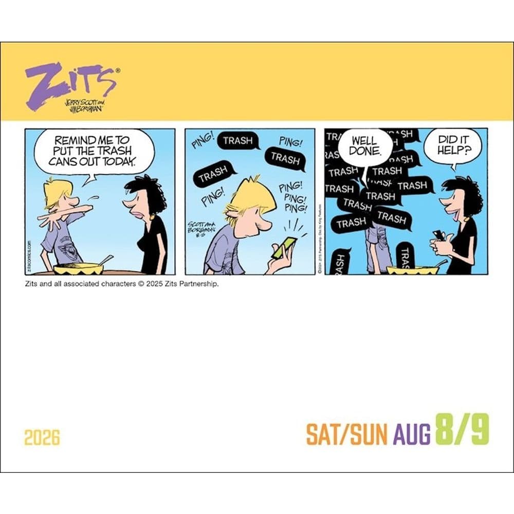 Zits 2026 Desk Calendar Fourth Alternate Image