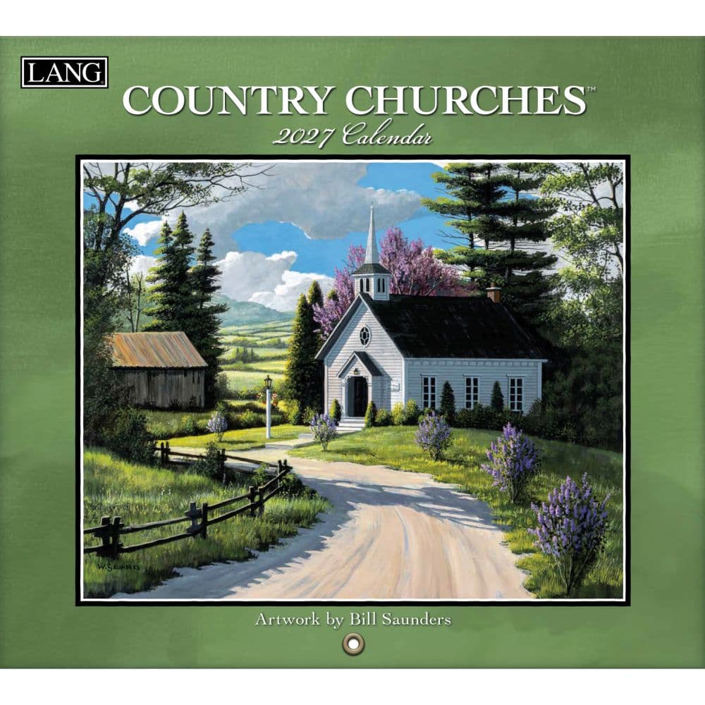 Country Churches 2027 Wall Calendar by Bill Saunders Main Product Image
