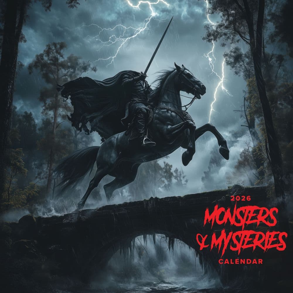 Monsters and Mysteries 2026 Wall Calendar Main Product Image