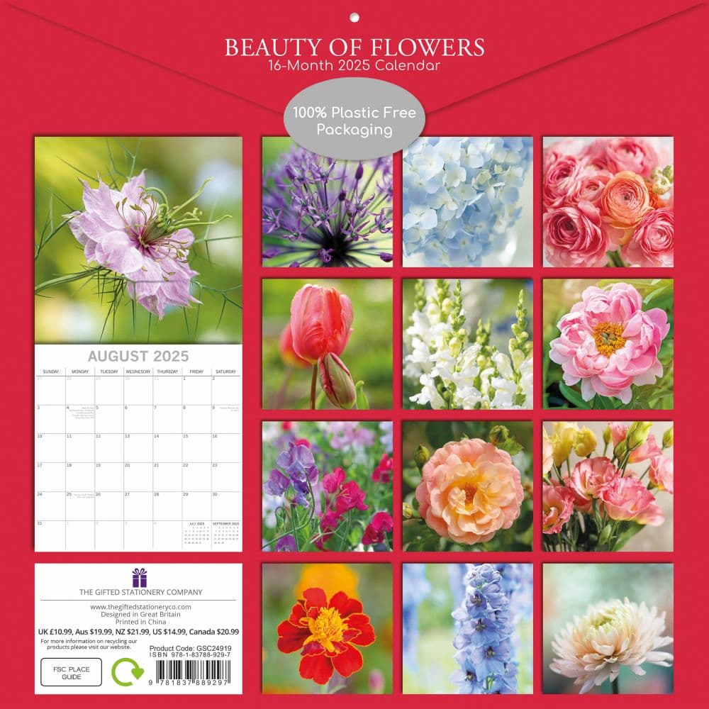 Beauty of Flowers 2025 Wall Calendar First Alternate Image width=&quot;1000&quot; height=&quot;1000&quot;