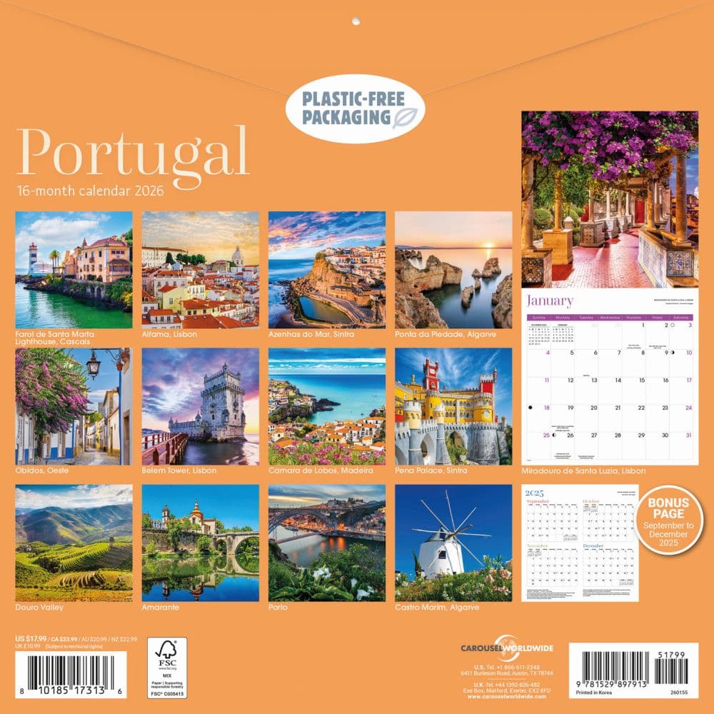 Portugal 2026 Wall Calendar First Alternate Image