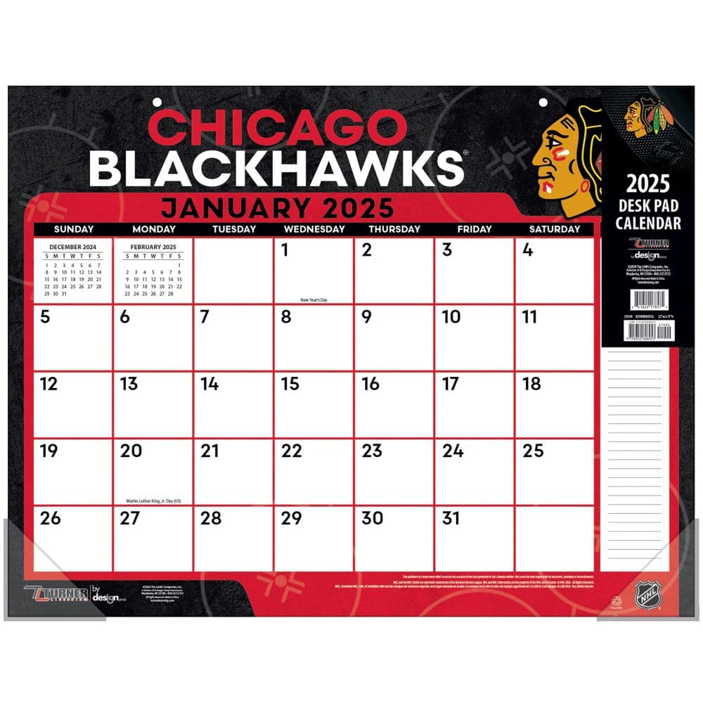 image NHL Chicago Blackhawks 2025 Desk Pad Main Image
