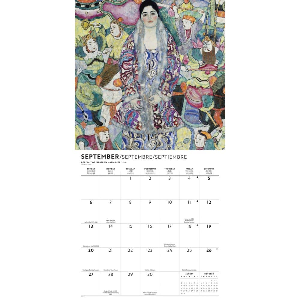 Klimt 2026 Wall Calendar Fourth Alternate Image