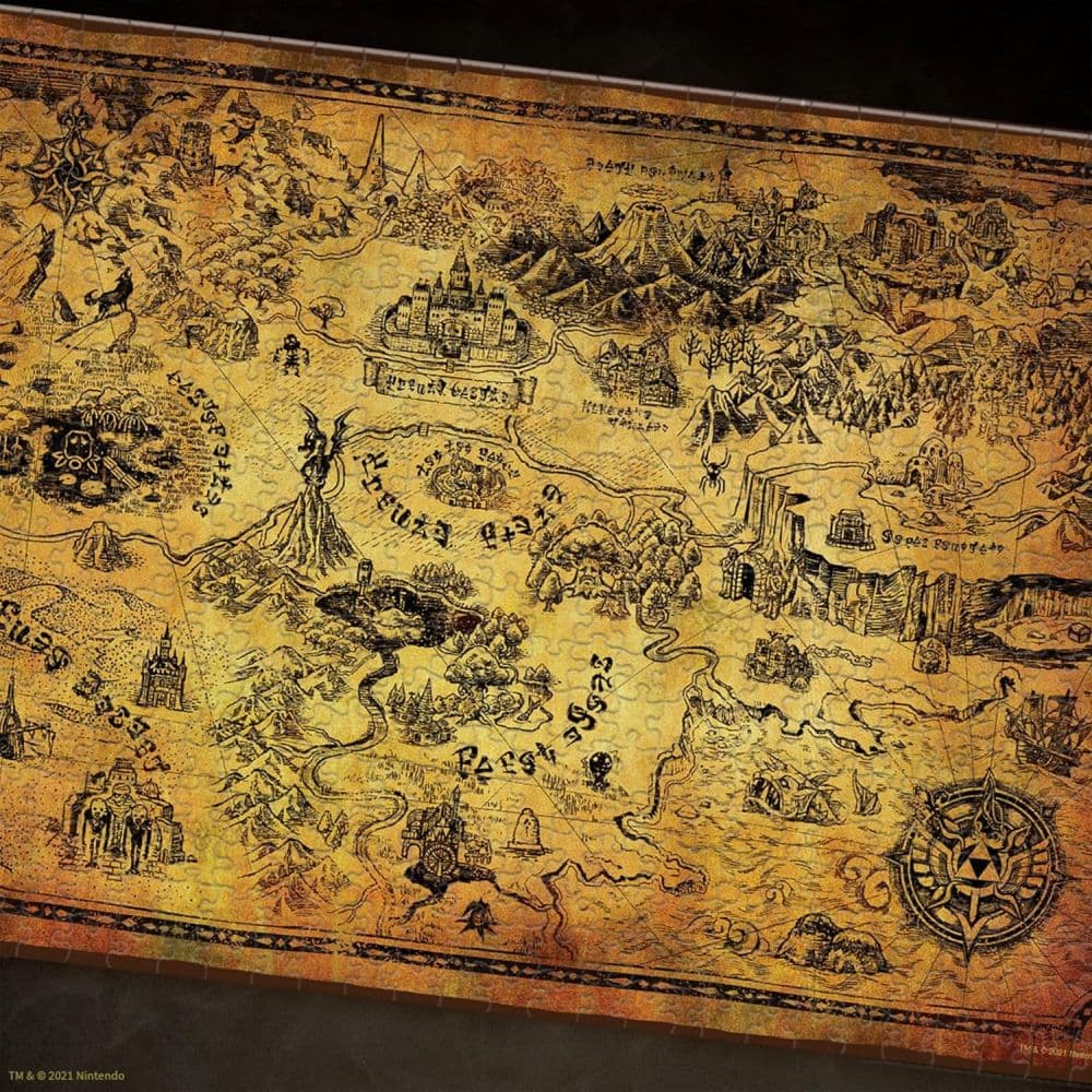 Zelda Hyrule Map 1000 Piece Puzzle Second Alternate Image