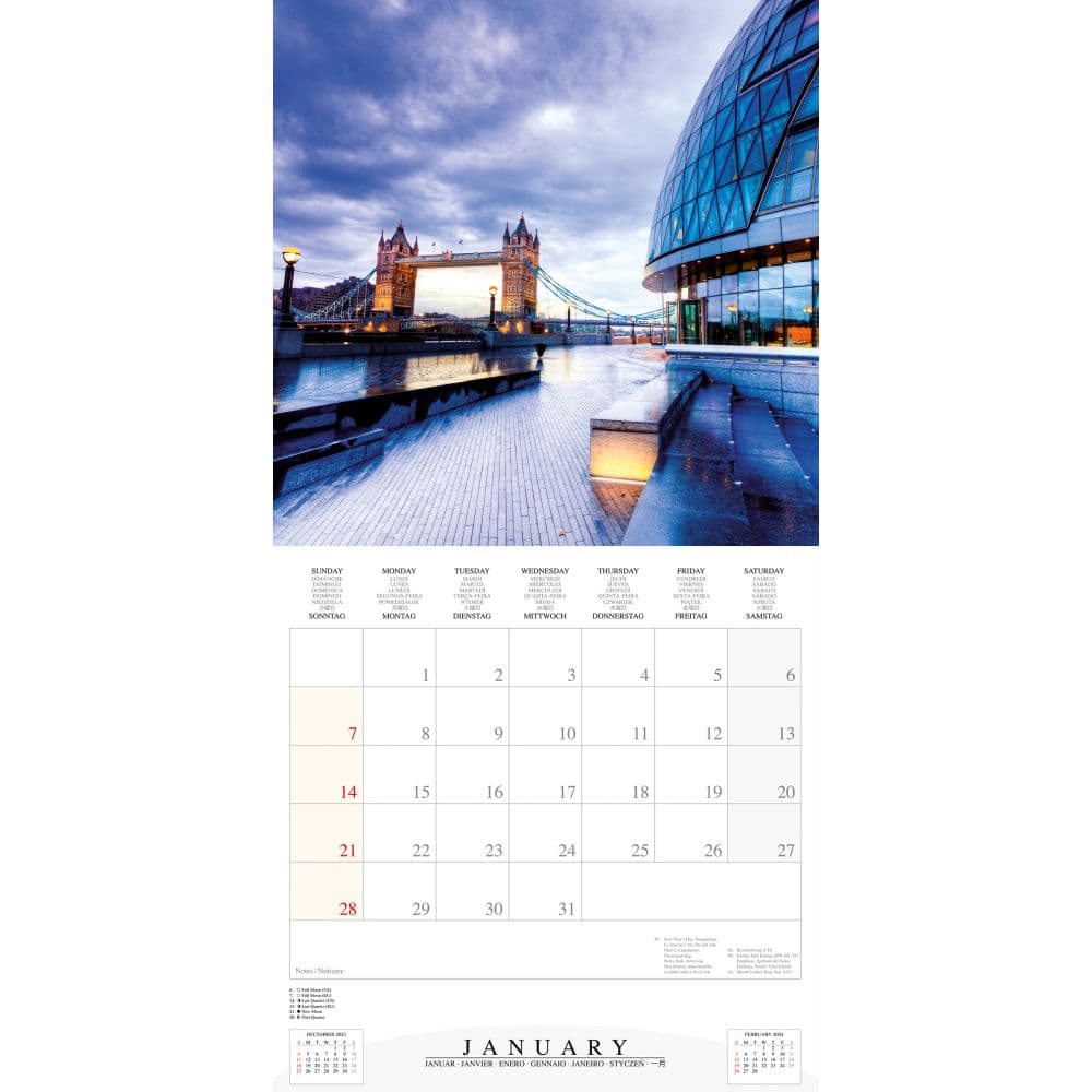 London At Twilight 2024 Wall Calendar Second Alternate Image width=&quot;1000&quot; height=&quot;1000&quot;