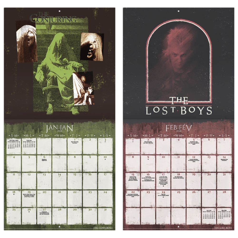 Horror Collection- French 2026 Wall Calendar Fifth Alternate Image