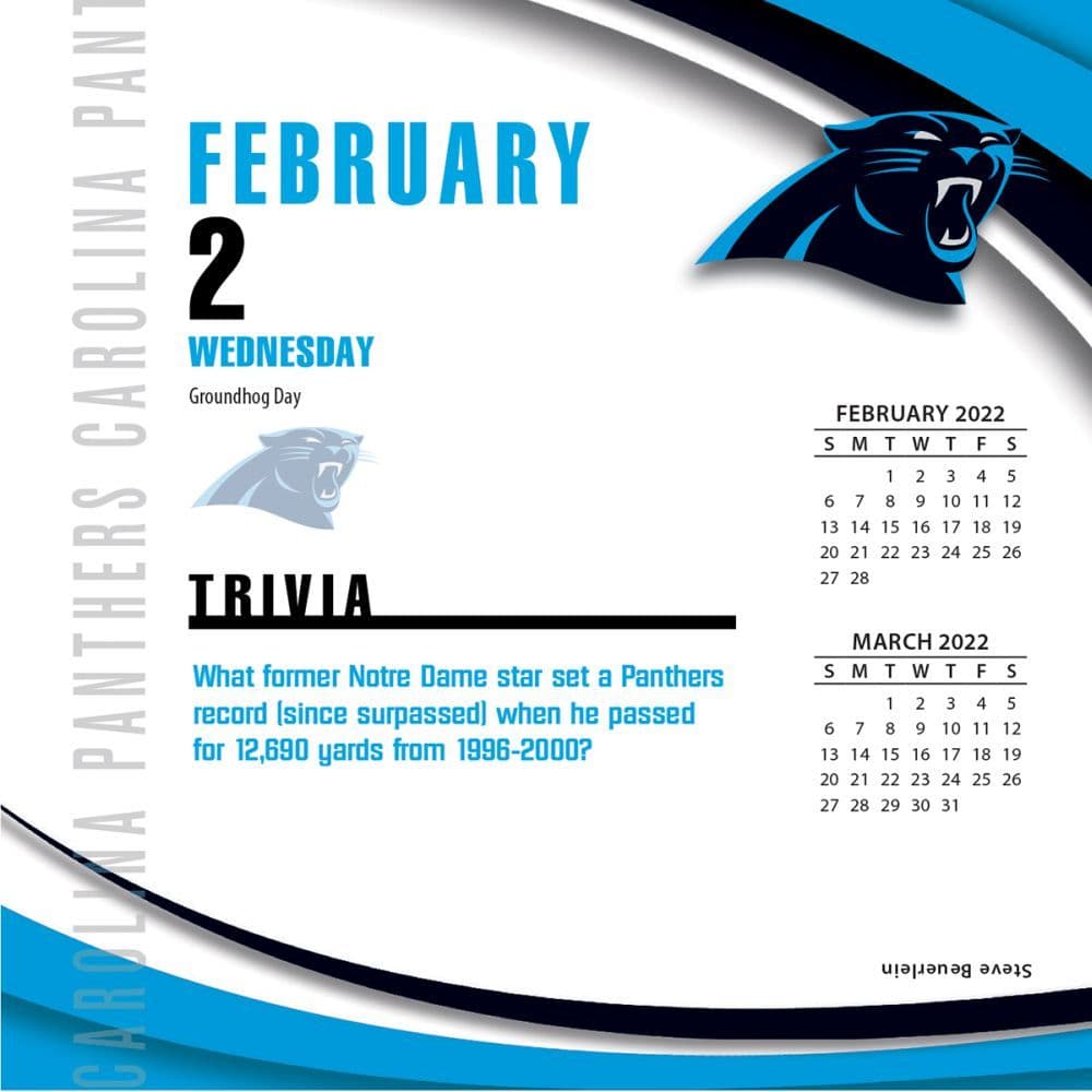 Nfl Carolina Panthers 2022 Desk Calendar - Calendars.com