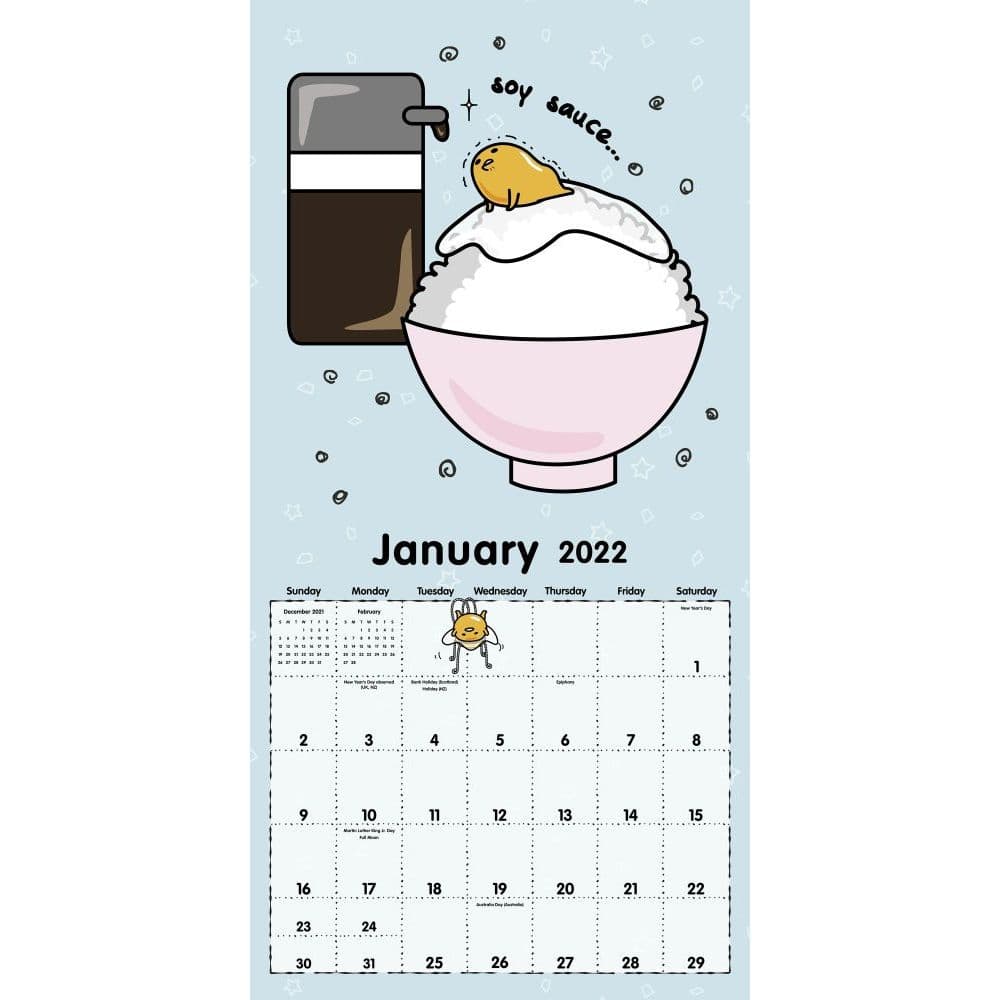 Gudetama 2022 Wall Calendar - Calendars.com