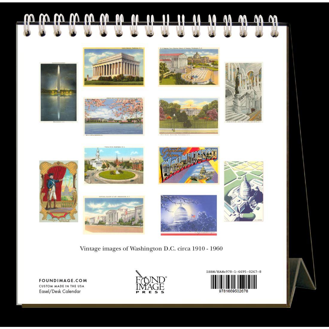 Washington DC Nostalgic 2024 Easel Desk Calendar