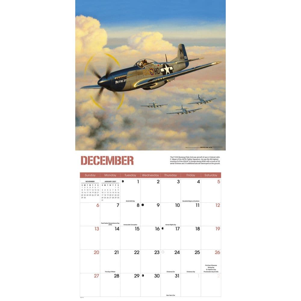 Warbirds of WWII 2026 Wall Calendar Fourth Alternate Image