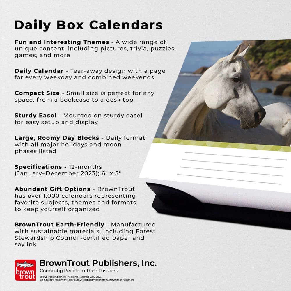 Horse Lovers 2023 Desk Calendar - Calendars.com