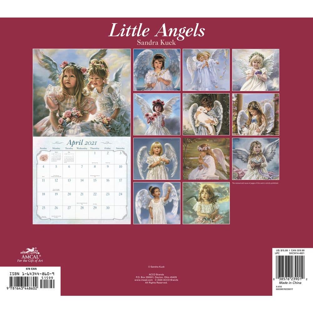 Kuck Little Angels Wall Calendar - Calendars.com