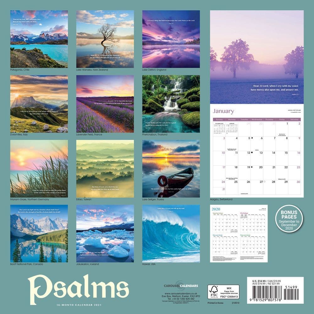 Psalms Wall Calendar