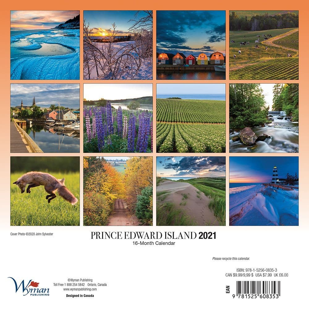 Prince Edward Island Mini Wall Calendar