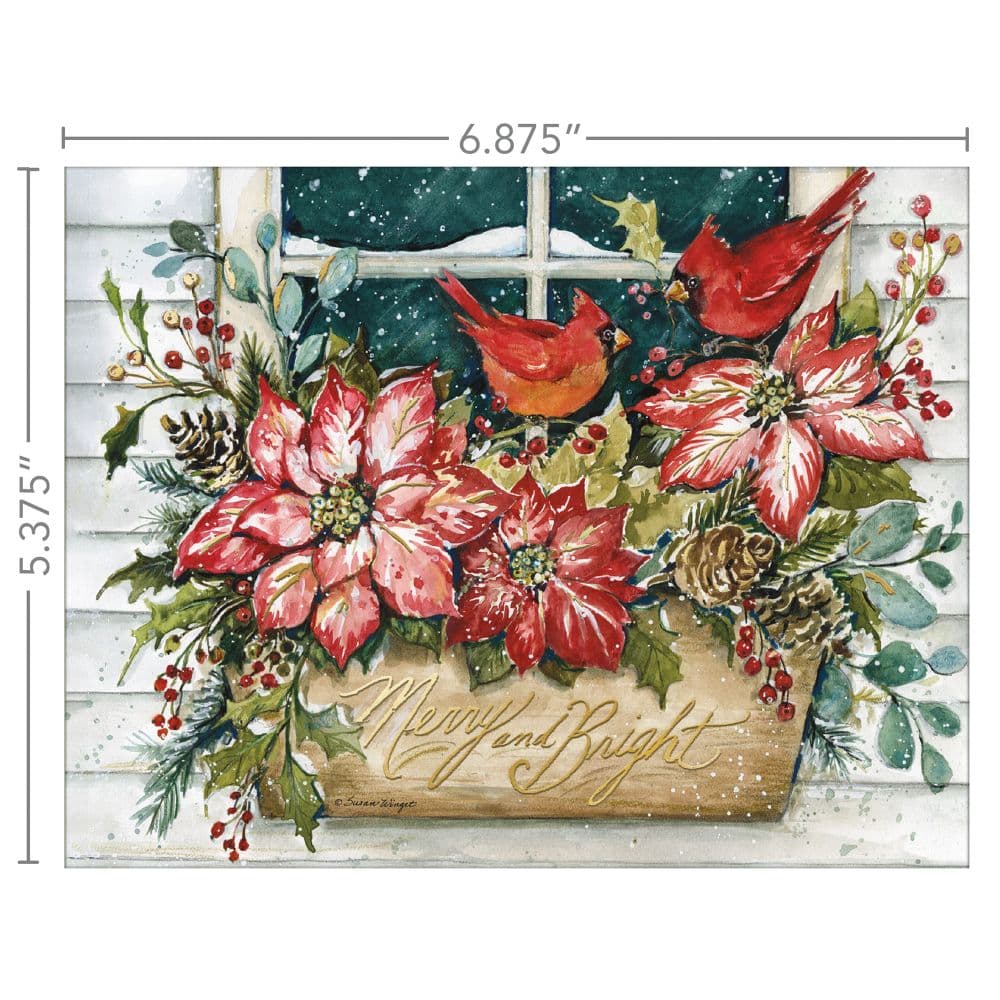 Merry And Bright Greetings Boxed Christmas Cards - Calendars.com