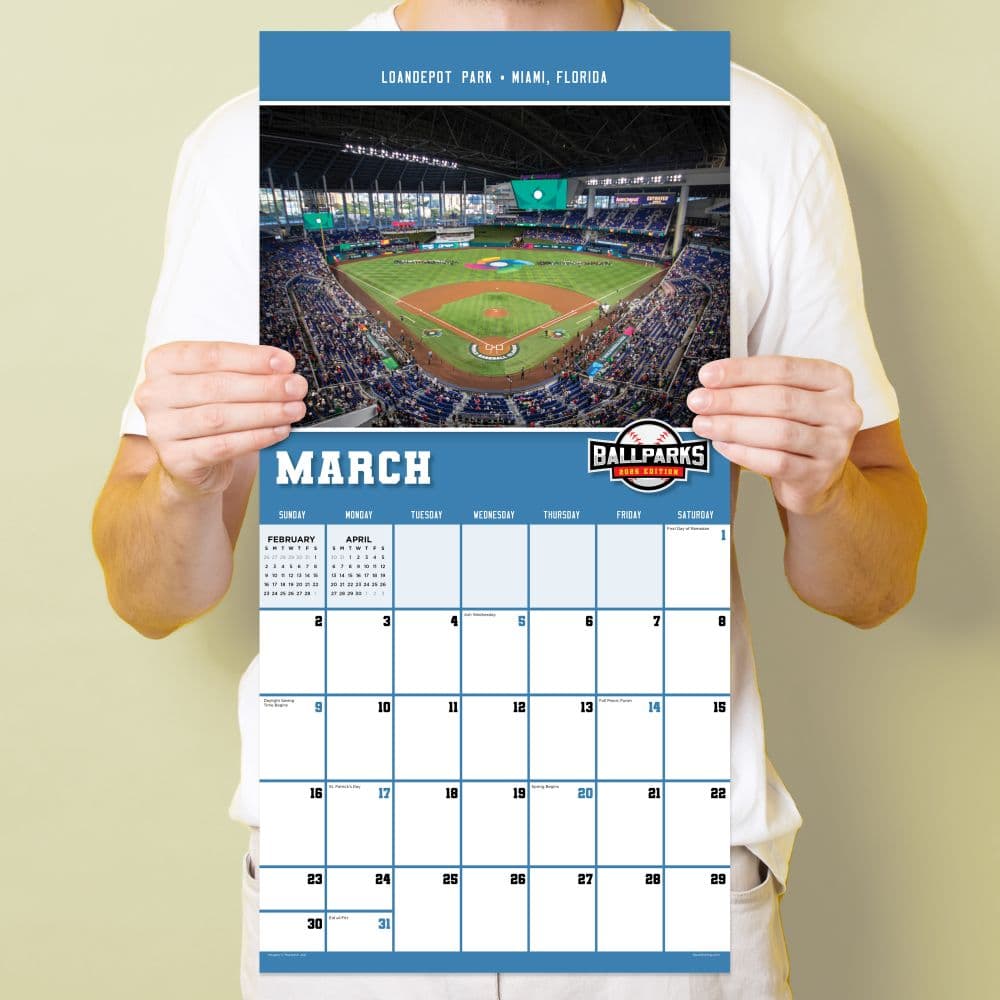 Ballparks 2025 Wall Calendar March