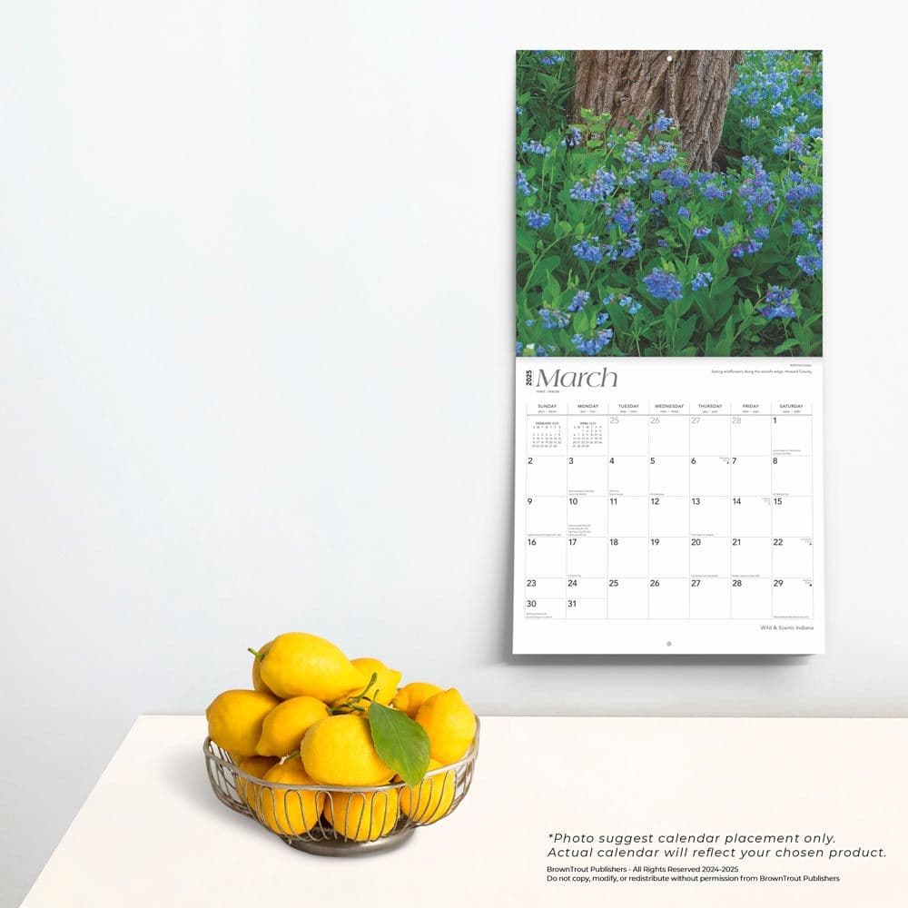 Indiana Wild and Scenic 2025 Wall Calendar Fourth Alternate Image